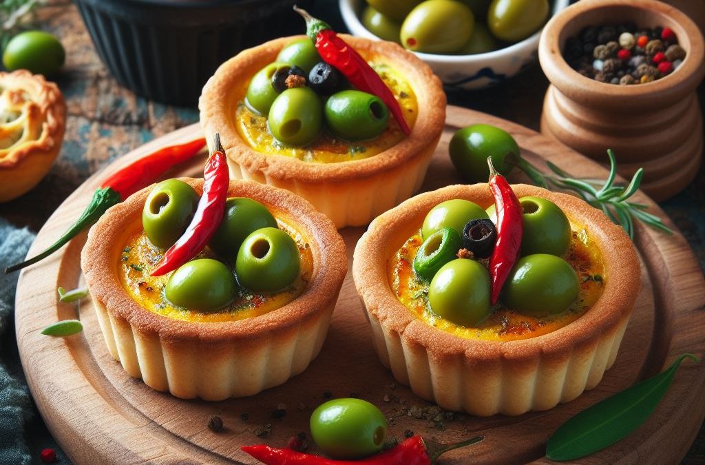 Mini Quiches de Paté de Aceitunas Verdes y Alcachofas
