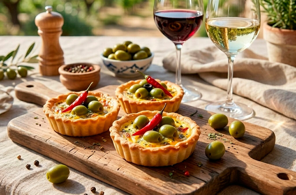 Mini Quiches de Paté de Aceitunas Verdes y Alcachofas